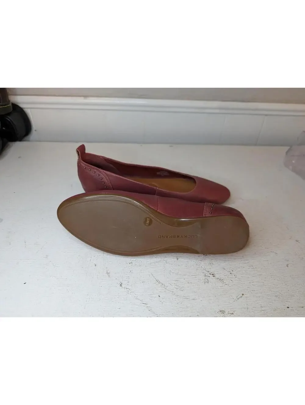 Lucky‎ Brand Cayna Ballet Flats Burgundy Leather Size 6.5